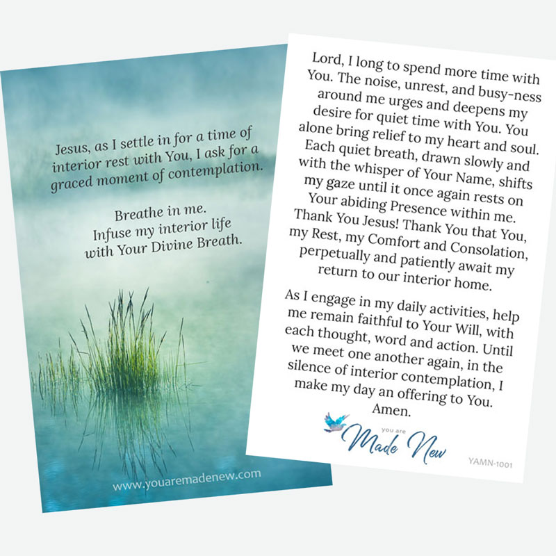 Inner Quiet, Prayer Card